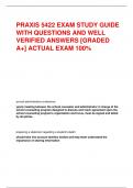 PRAXIS 5422 EXAM STUDY GUIDE  WITH QUESTIONS AND WELL  VERIFIED ANSWERS [GRADED  A+] ACTUAL EXAM 100%