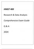 (UMGC) HMGT 400 Research & Data Analysis Comprehensive Exam Guide Q & A 2024.