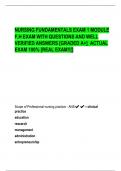 NURSING FUNDAMENTALS EXAM 1 MODULE  F,H EXAM WITH QUESTIONS AND WELL  VERIFIED ANSWERS [GRADED A+] ACTUAL  EXAM 100% [REAL EXAM!![]