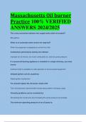 BEST ANSWERS Massachusetts Oil burner Practice 100% VERIFIED  ANSWERS 2024/2025