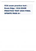 CCA exam practice test - Exam Edge / CCA EXAM  PRACTICE TEST 2024 FINAL  UPDATE PASS A+