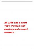 AT 2356 chp 6 axam  100% Verified with  qustions and correct  answers
