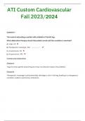 ATI Nursing Exam Cardiovascular and Respiratory  questions with detailed answers (graded A+)