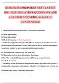 QME EXAM PREP SELF TEST LATEST 2024-2025 (320 LATEST QUESTIONS AND VERIFIED ANSWERS) A+ GRADE GUARANTEED.