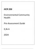 (ASU) HCR 336 Environmental Community Health Pre-Assessment Guide Q & A 2024.