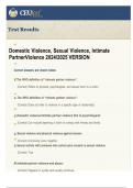 BEST REVIEW CEUFAST DOMESTIC VILOENCE,SEXUAL VIOLENCE,INTIMATE PARETENER VIOLENCE 2024/2025 EXAM