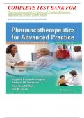 COMPLETE TEST BANK FOR  Pharmacotherapeutics For Advanced Practice: A Practical Approach 5th Edition, Kindle Edition By Virginia Poole Arcangelo , Andrew Peterson , Veronica Wilbur Latest Update 