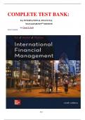 COMPLETE TEST BANK: For INTERNATIONAL FINANCIAL MANAGEMENT 9TH EDITION by Cheol S. EuN latest Update