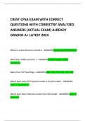 CREST CPSA EXAM WITH CORRECT QUESTIONS WITH CORRECTRY ANALYZED ANSWERS (ACTUAL EXAM) ALREADY GRADED A+ LATEST 2024  