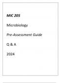 (ASU) MIC 205 Microbiology Pre-Assessment Guide Q & A 2024