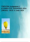 TMN3704 Assignment 2 (COMPLETE ANSWERS) 2024 (200182) - DUE 11 June 2024 