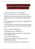 BCHM 270 Module 3 Test With Complete Solution