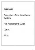 (Capella) BHA3001 Essentials of the Healthcare System Pre-Assessment Guide Q & A 2024.