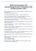 SDSU Oceanography 100  sacramentogrilo exam 2 Questions with  Verified Answers 100%