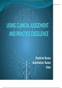  NURS 6053 USING CLINICAL JUDGEMENT AND PRACTICE EXCELLENCE  Clinical Scenario 2024 Complete;Walden