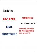 CIV3701 Assignment 1 (100% QUALITY ANSWERS) Semester 1 2024