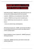 BCHM 218 weeks 1-3 Test With Complete Solution