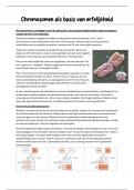 Samenvatting Chromosomen als basis van erfelijkheid - Leerdoelen genotype & fenotype