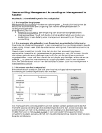 Management Accounting en Management Control, van MKB naar grootbedrijf