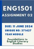 ENG1501 Assignment 2 (COMPLETE ANSWERS) 2024 (371427) - 11 June 2024