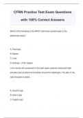 CFRN Practice Test Exam Questions with 100% Correct Answers