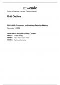 ECO10005-Economics for Business Decision Making