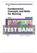 Fundamental Concepts and Skills for Nursing 6th Edition Williams TEST BANK 9780323884211