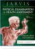 Physical Examination and Health Assessment 9th Edition (Jarvis, 2024) TEST BANK, All Chapters 1 - 32, Complete Newest Version 100%verified
