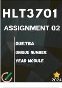HLT3701 ASSIGNEMTNT 2 ( DETAILED ANSWERS) DUE 2024