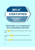BICSI Installer 1 & 2 Containing 357 Terms and Definitions 2024-2025. 