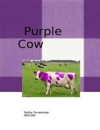 Purple cow boekverslag