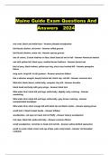 Maine Guide Exam Questions And Answers  2024