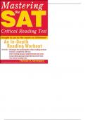 Mastering the SAT Critical Reading 