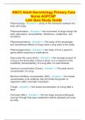 ANCC Adult-Gerontology Primary Care Nurse AGPCNP  Leik Quiz Study Guide