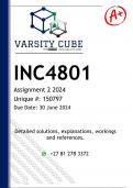 INC4801 Assignment 2 (DETAILED ANSWERS) 2024 - DISTINCTION GUARANTEED