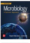 TEST BANK -- LOOSE LEAF FOR MICROBIOLOGY: A SYSTEMS APPROACH 7TH EDITION BY MARJORIE KELLY COWAN. CHAPTER 1 - 32. ALL CHAPTERS INCLUDED.