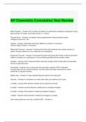 AP Chemistry Cumulative Test Review 2024 Questions and Answers