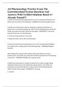 Ati Pharmacology Practice Exam The Gastrointestinal System Questions And Answers With Verified Solutions Rated A+ Already Passed!!!