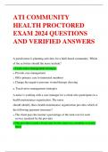 ATI COMMUNITY HEALTH PROCTORED EXAM 2024 QUESTIONS AND VERIFIED ANSWERS