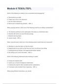 Module 8 TESOL/TEFL EXAM QUESTIONS AND ANSWERS