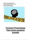 Forensics Psychology Past Exam Questions booklet