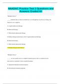 NAADAC Practice Test 2 Questions and  Answers Graded A+