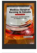 TEST BANK -- MEDICAL-SURGICAL NURSING IN CANADA -ASSESSMENT AND MANAGEMENT OF CLINICAL PROBLEMS- BINDER READY LOOSE LEAF – 2022 BY SHARON L. LEWIS . CHAPTER 1 - 41. ALL CHAPTERS INCLUDED.