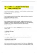  NSCA-CPT EXAM 2024 WITH 100% ACCURATE ANSWERS