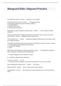 Starguard Elite Lifeguard Practice Questions and Answers Graded A+