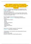 ANCC PMHNP CHAPTER 2 PSYCHIATRIC-MENTAL HEALTH NURSE PRACTITIONER ROLE, SCOPE OF PRACTICE, AND REGULATORY PROCESS