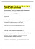  EPIC AMB400 EXAM 2024 WITH 100% ACCURATE SOLUTIONS