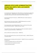 AMB400 EPICCARE ADMINISTRATION EXAM 2024 WITH 100% ACCURATE SOLUTIONS