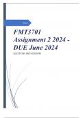 FMT3701 Assignment 2 2024 - DUE June 2024