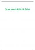 Portage Learning CHEM 210 Module  7